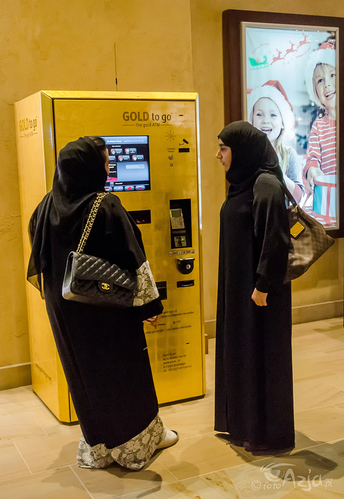 Złoty bankomat w Souq Madinat Jumeirah